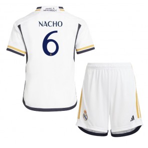 Real Madrid Nacho #6 Hjemmebanesæt Børn 2023-24 Kort ærmer (+ korte bukser)